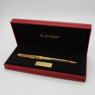 Louis Cartier Limited Series Ballpoint Pen Black Lacquer And 18k Trim - 6928