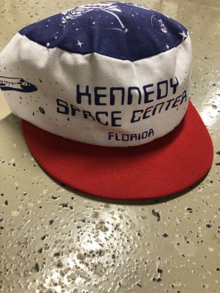 Vintage 70s Nasa Kennedy Space Center All Over Print Painter Snapback Hat Cap