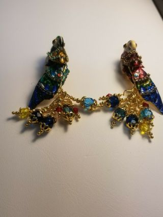 Ruby Lane Clip On Earrings " Lunch At The Ritz "