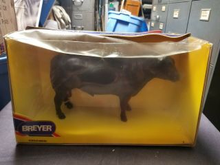 1993 Breyer No.  385 Black Angus Bull W/ Window Box Nidb