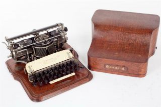 Vintage C1905 " Hammond No.  12 " Straight Keyboard Typewriter With Case 94