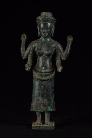 19th Century Antique Indian Lakshmi / Devi Consort Of Vishnu Statue - 32cm/13 "