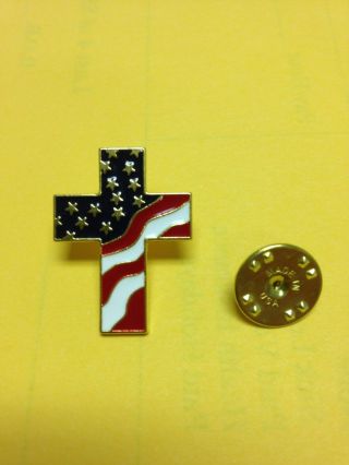 American Flag Cross Pins (100 Pack) Celebrate America God,  Faith,  Usa Made