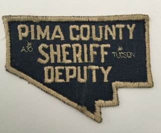 Pima County Deputy Sheriff,  Arizona Old 1950”s Cheesecloth Shoulder Patch