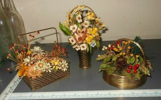 Flowers Of The Season Enamel Flower Arrangement Fall By Gloria Vanderbilt 1977