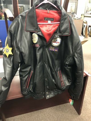 Sheriff Los Angeles County Limited Edition Jacket Xxl Police Parkinsons Leather?