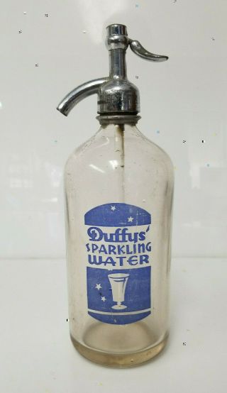 Vintage Seltzer Bottle Duffys Sparkling Water Acl