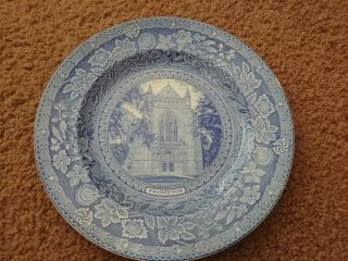 1930 Wedgwood Princeton University The University Chapel Blue & White Plate