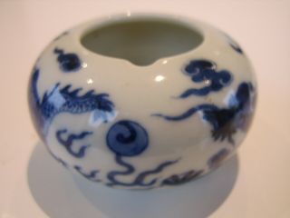 MUSEUM QUALITY 1700S ANTIQUE CHINESE DRAGON BOWL BRUSH WASHER SIX CHARACTER MARK 3