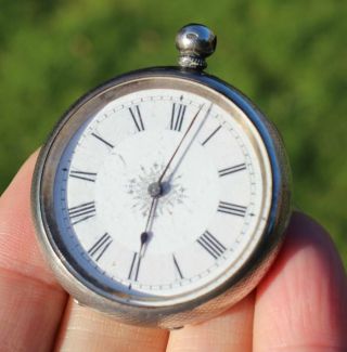 Antique Solid Silver Pocket Watch For Spare (r3081n)