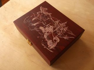 Norwegian Elkhound - Beautifully Hand Engraved Keepsake Box By Ingrid Jonsson