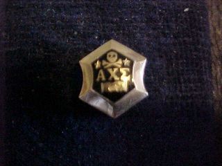 Vtg Alpha Chi Sigma Sigma 10k Gold 1934 Fraternity Pin Scrap Wear 2.  3 Grams