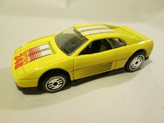 1990 Hot Wheels Yellow Ferrari 348 Car W/ultra Hots Hubs 118 Malaysia 1:64