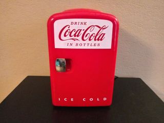 Coca Cola Retro Personal Mini Fridge 6 Can 4l 14 Cu Ft Capacity Cooler Koolatron