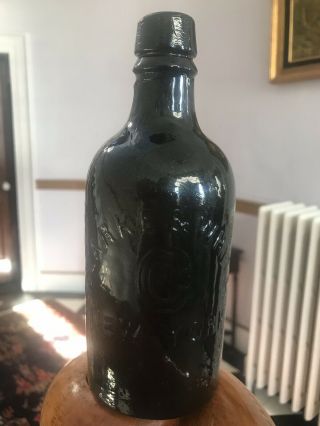 Medium Forest Green Clark And White York Saratoga Mineral Water Bottle