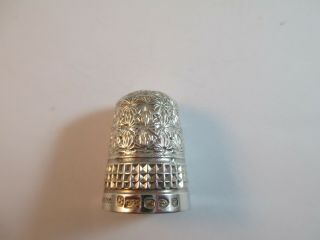 Fantastic Victorian Charles Honer Solid Silver Thimble,  Chester 1890 5.  6g