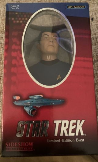 Star Trek Spock Kirk,  Mccoy,  Scotty And Sulu Busts Sideshow Limited Edition