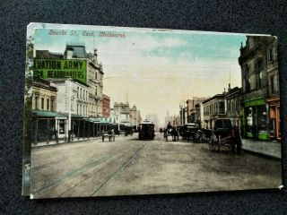 Antique Postcard Bourke Street Melbourne Australia 1900s