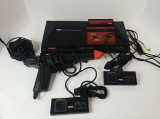 Vintage Sega Master System Console - Light Phaser Gun,  2 Controllers,  Game