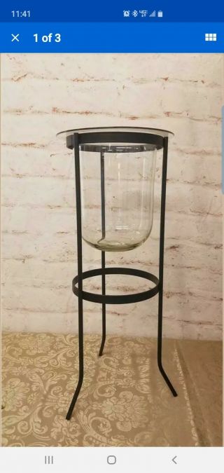 Partylite 3 Wick Hurricane Replacment Glass And Seville Stand