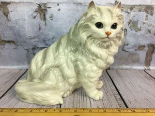 Large Shafford Japan White Persian Cat Figurine Fine Bone China 93