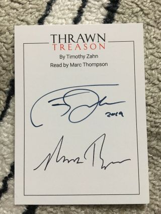 2019 SDCC Exclusive Del Rey Books - Thrawn Treason Audiobook,  signed with pin 3