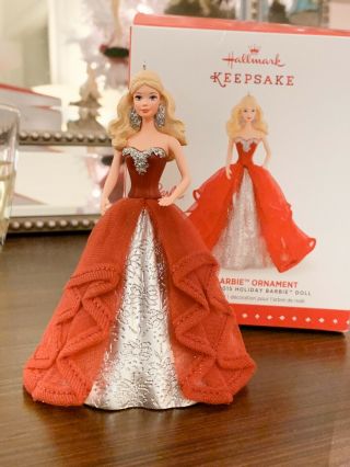 2015 Hallmark Holiday Barbie Ornament