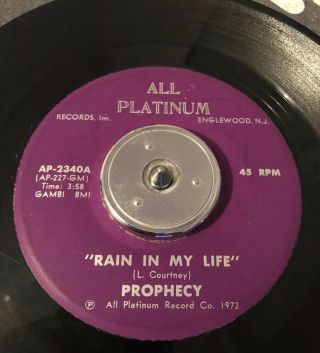 Sweet / Crossover Soul — Prophecy - “rain In My Life” - All Platinum