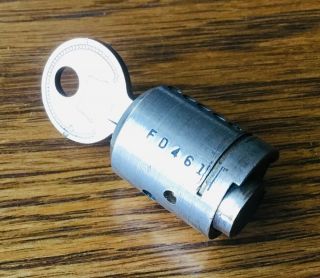 1932 1933 1934 1935 Ford Ignition Lock Cylinder W/hurd Key Vtg 1930s