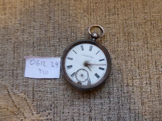 QUALITY WOODFORD GREEN P.  HUTSON ANTIQUE SOLID SILVER POCKET WATCH 2