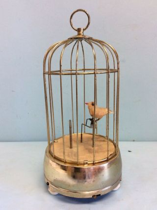 Automatron Music Box - Bird In A Cage 11.  5”t