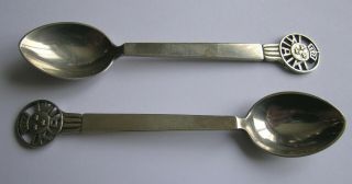 Georg Jensen: A Danish Silver Teaspoons,  C.  1950