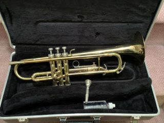 Vintage King 600 Usa Brass Trumpet In Case King 7c Mouthpiece