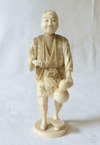 Good Sized Antique 19th Century Japanese Okimono Figure Meiji Period