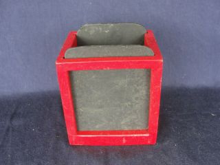 Vintage Red And Black Wooden Box Magic Trick