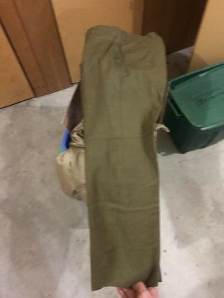 Ww2 Green Us Army Uniform Pants 30x31 Dated 1943