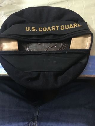 Ww2 U.  S.  Coast Guard Winter Wool Dress Hat