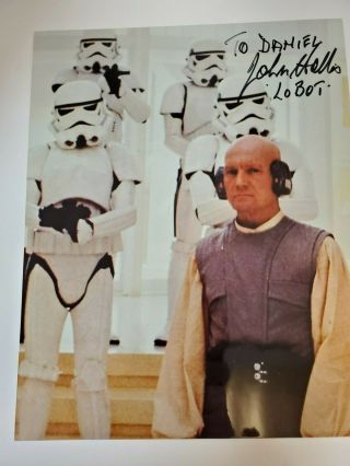 Star Wars Lobot John Hollis Cloud City Autograph Empire Strikes Back 8 " X10 "