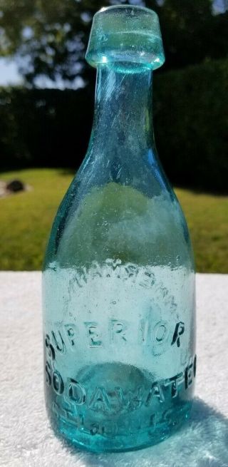 Superior Soda Water Timmermann & Co St.  Louis Iron Pontil Soda Bottle