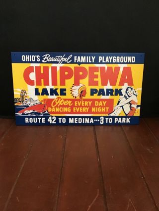Chippewa Lake Amusement Park Metal Sign