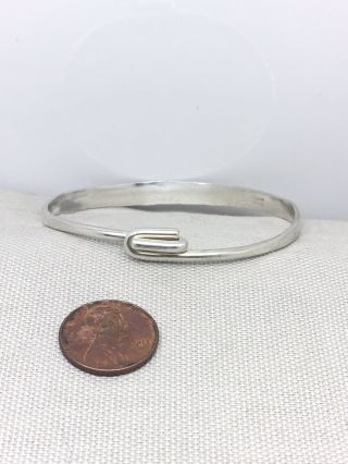 Ed Levin Modernist 2 3/8” Diameter Sterling Silver Bangle Bracelet B3