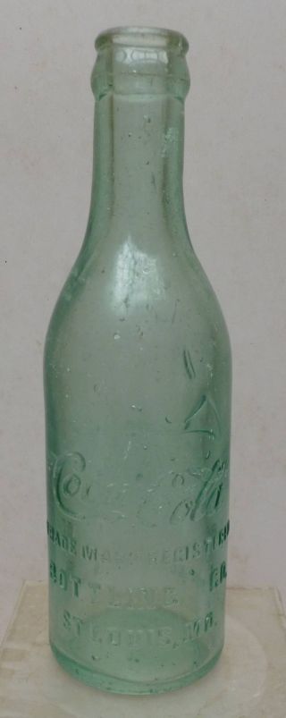 Missouri Straight Side Coca Cola Bottle - Middle Script - St.  Louis - Aqua - C.  1905