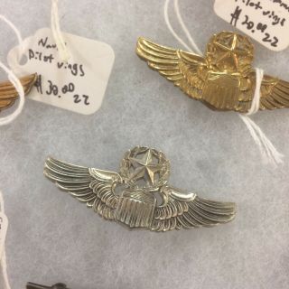 Wwii Sterling 2” Army Air Corps Senior Command Pilot Wings Pin Badge Meyers