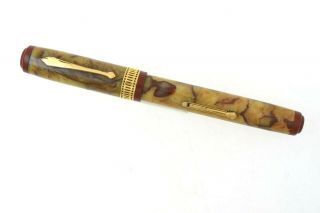 1930’s Wateman Patrician Onyx Celluloid Fountain Pen W/ Medium Nib