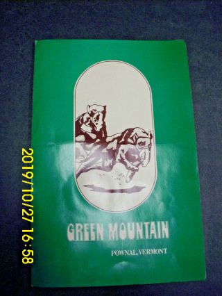 Menu - Green Mountain Greyhound Race Track,  Pownal Vermont