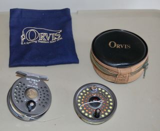 Orvis Vintage Fly Fishing Reels Battenkill Disc 5/6 Black With Extra Spool
