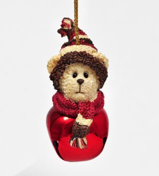 Vintage Boyd’s Bear & Friends Christmas Tree Jingle Bell Bear Sm Ornament 2.  5 "