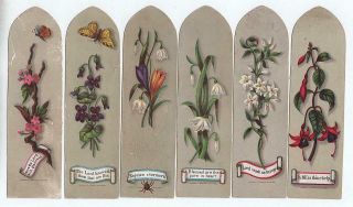Set 6 Victorian Religious Cards Bookmarks.  Pub 