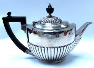 Antique Epns/ Silver Plate Teapot With Inscription Dated 1916 (marked R&b) - D24