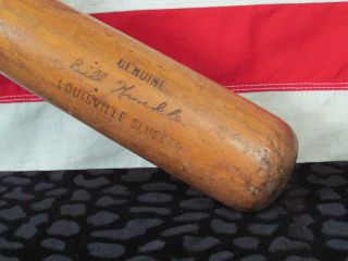 Vintage 1960s Louisville Slugger H&b Wood 125 Baseball Bat Bill Kunkle Model 35 "